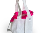 Sac de tri à bord - petit modèle - Blanc & rose