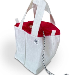 Sac de tri à bord - petit modèle - Blanc & rouge
