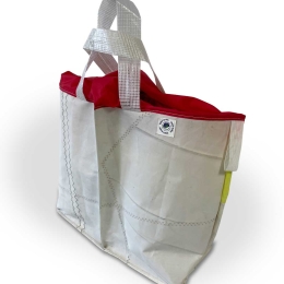 Sac de tri à bord - grand modèle - Blanc & couleurs